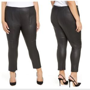 Pari Passu Black Lamb Leather Trouser Skinny Fit Pants 24